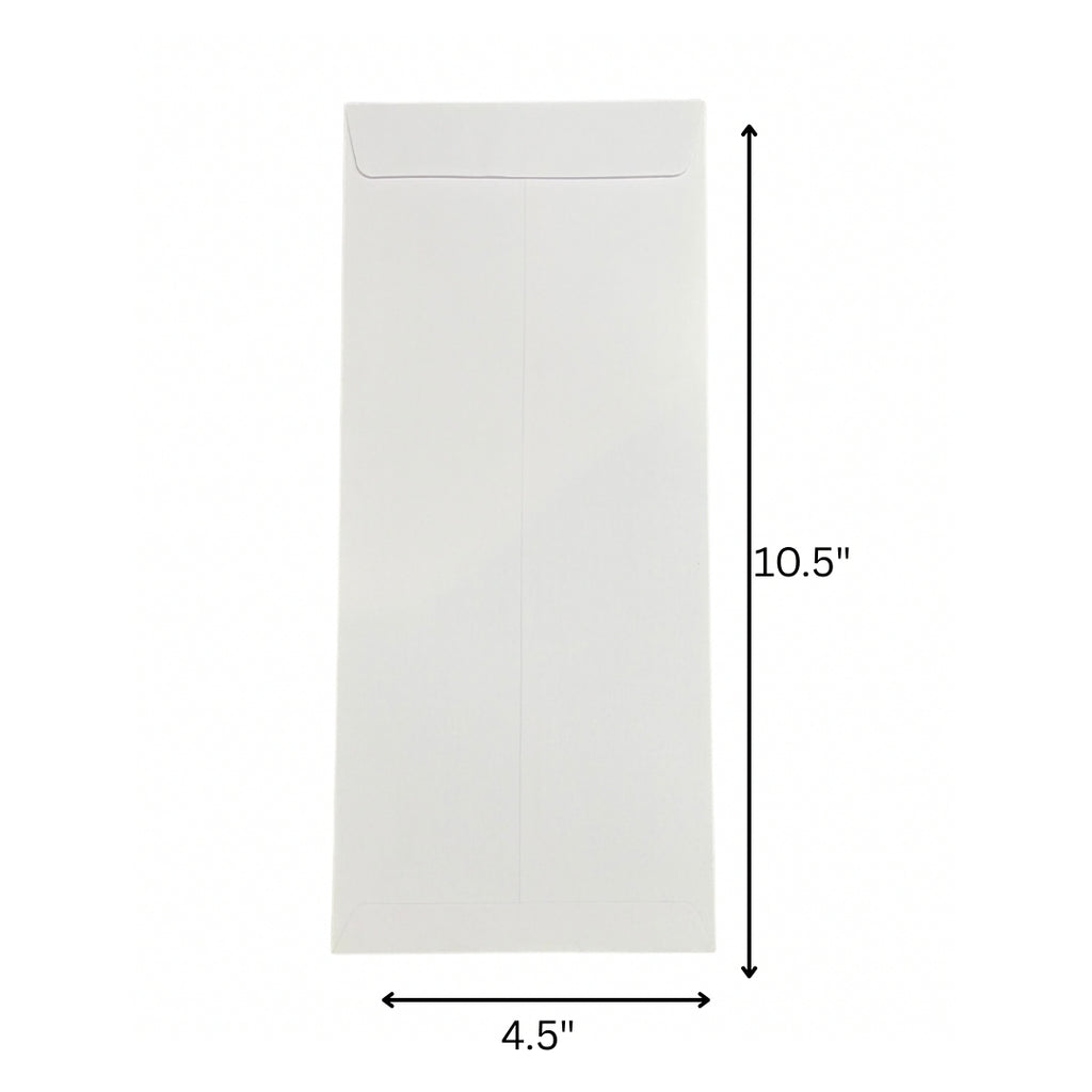 Cubic Cheque Envelope 10.5 x 4.5 Inch White | Pack of 200 (80 GSM)