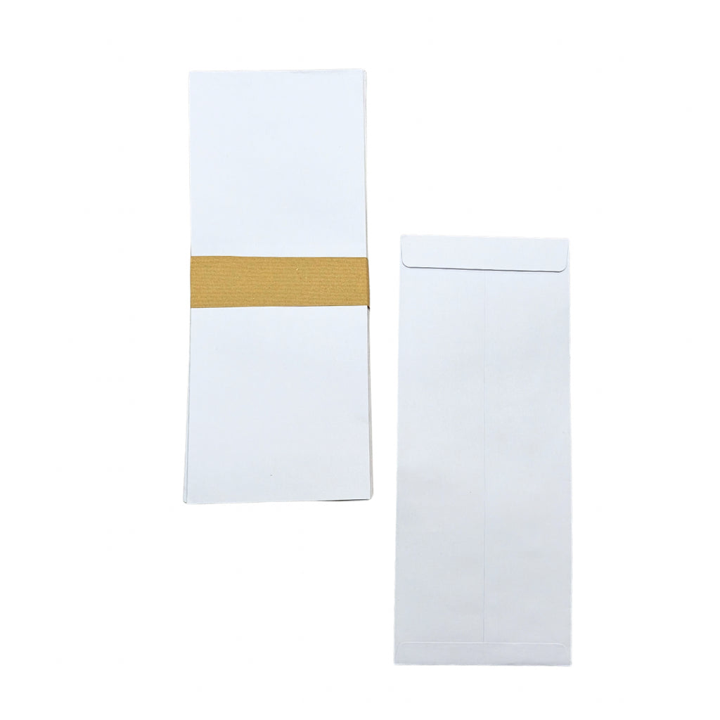 Cubic Cheque Envelope 10.5 x 4.5 Inch White | Pack of 200 (80 GSM)