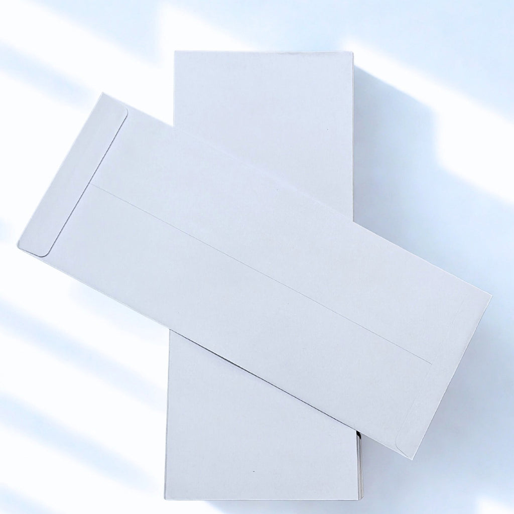 Cubic Cheque Envelope 10.5 x 4.5 Inch White | Pack of 200 (80 GSM)