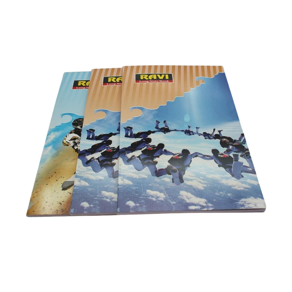 Ravi Long Size Notebook | Unruled | Soft Bound | 80 Pages | Pack of 12