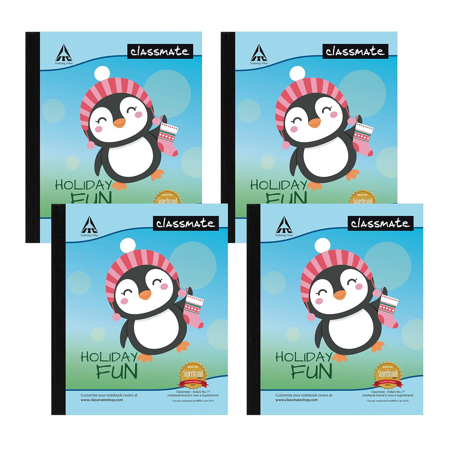 Classmate Single Line Hard Bound Notebook | Ruled Notebook | 190 x 155 mm