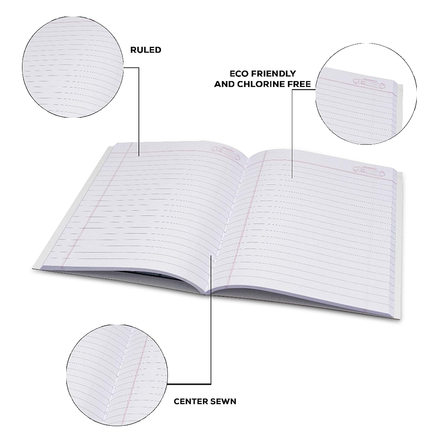 Classmate Single Line Hard Bound Notebook | Ruled Notebook | 190 x 155 mm