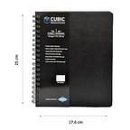 Cubic 1 Subject Notebook | 160 Pages B5 Ruled Spiral Notebook