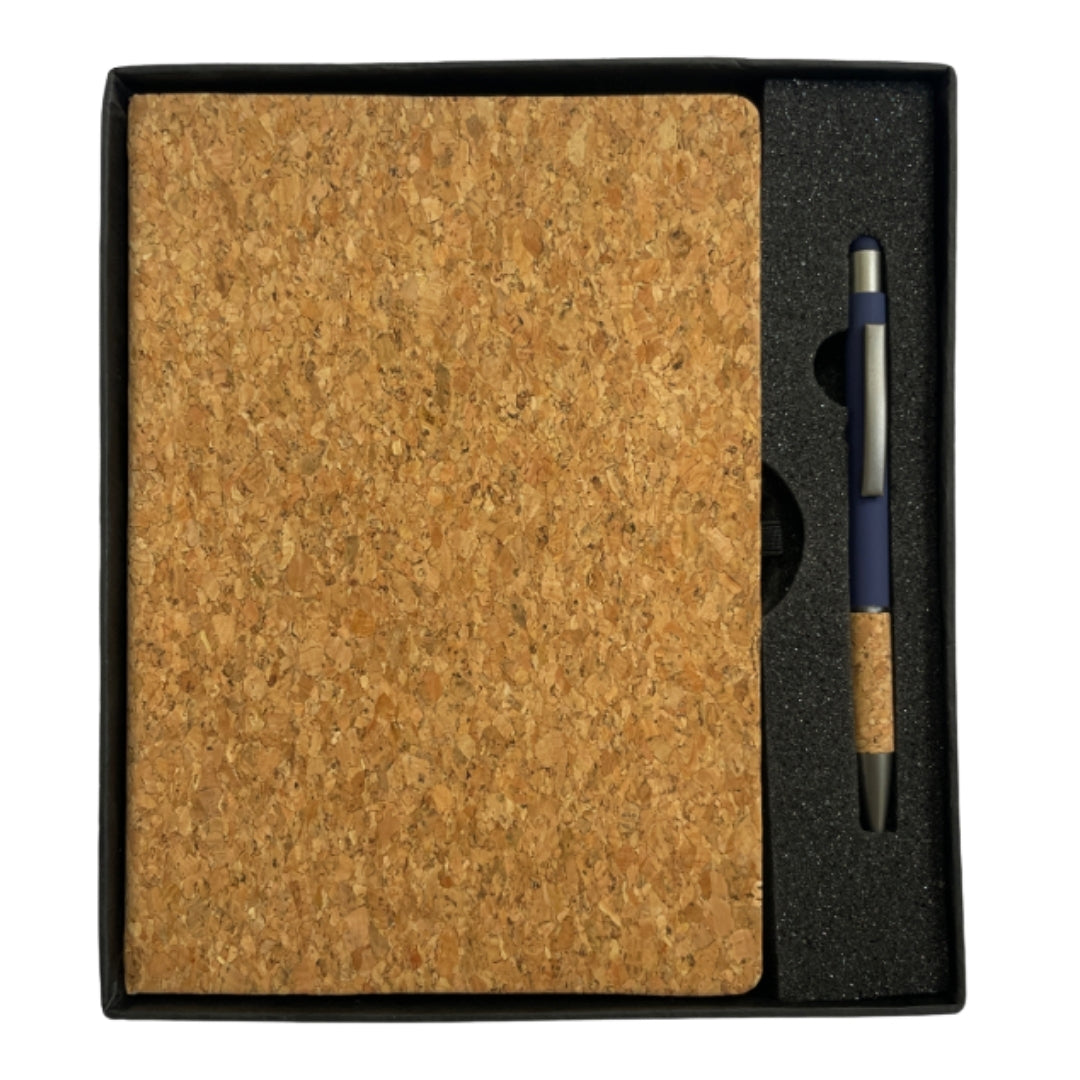 CUBIC Cork Diary & Pen Gift Set | Premium Corporate 2-in-1 Gift Box