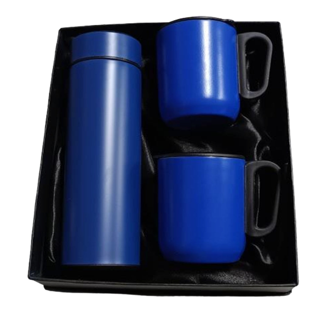 CUBIC Blue Bottle & 2 Mugs Gift Set | Premium Corporate Gift Box