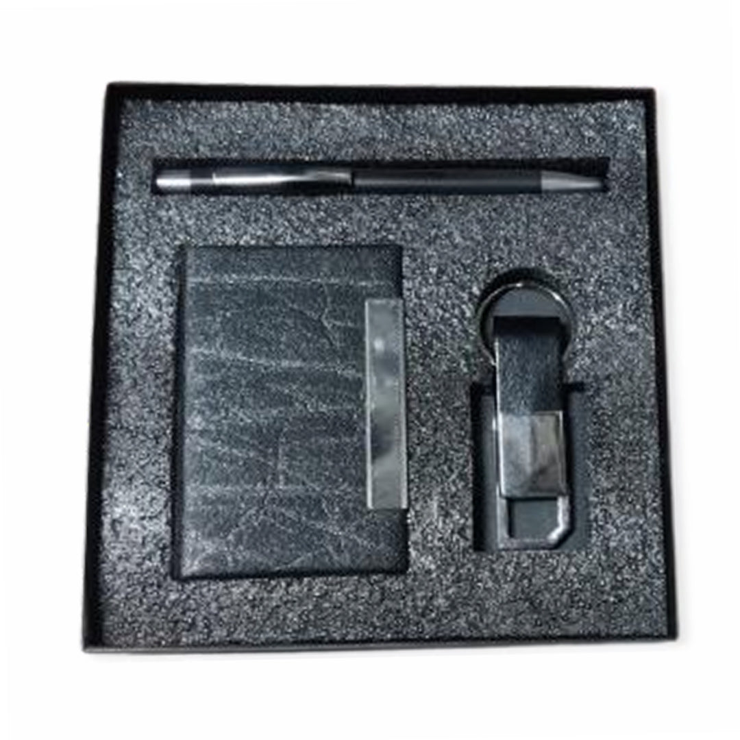 Cubic Cardholder Gift Set with Pen & Keychain – Premium Combo