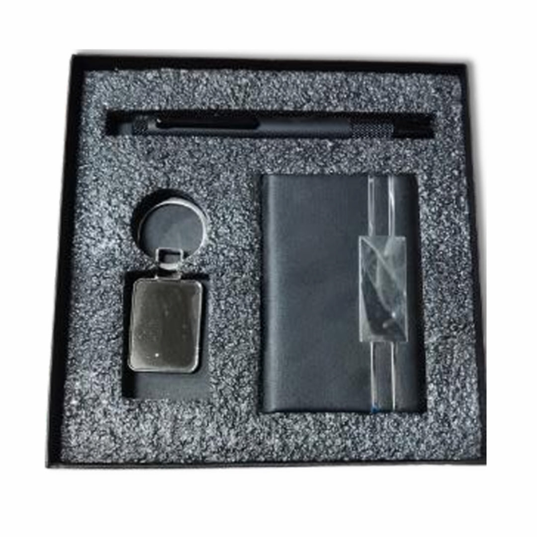 Premium Cardholder Pen Keychain Gift Set with Metal Pen Combo