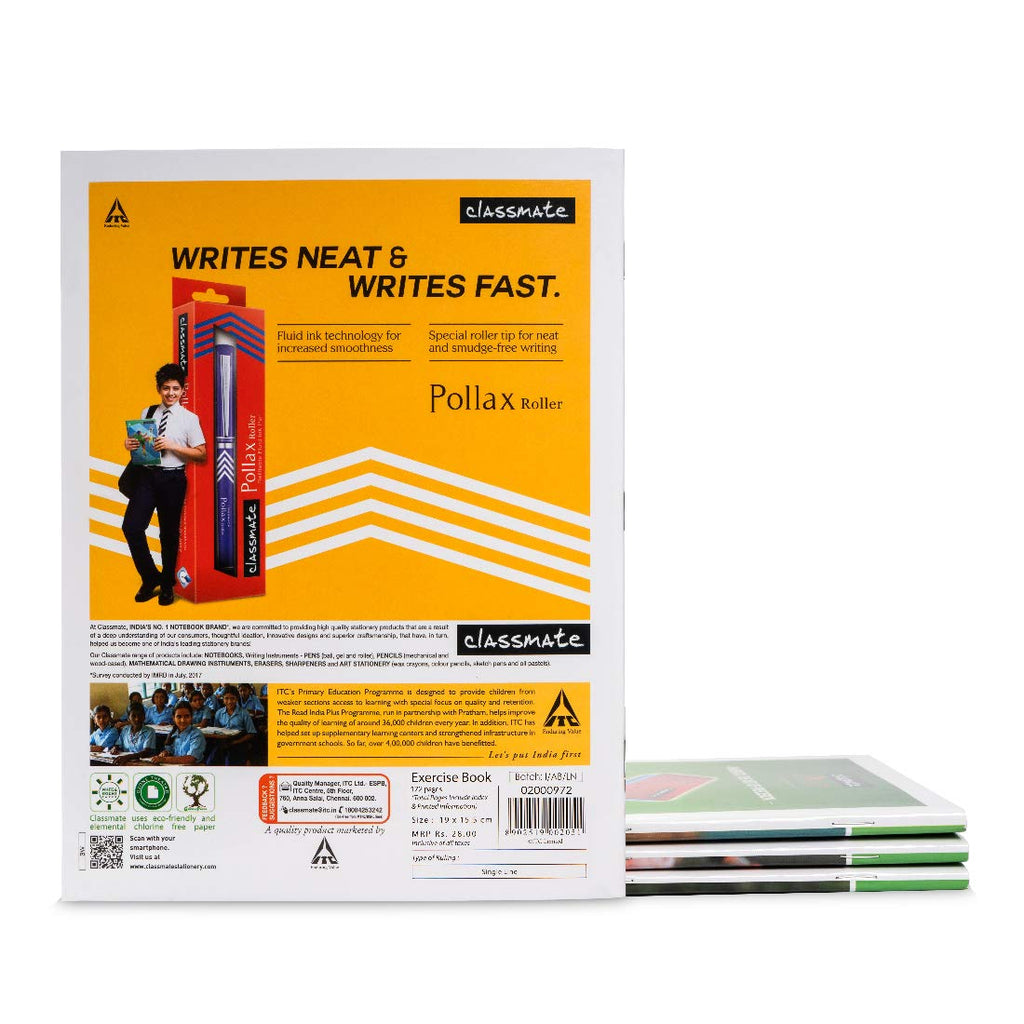 Classmate 3 in 1 Single Line Gap Notebook | 240 x 180 mm