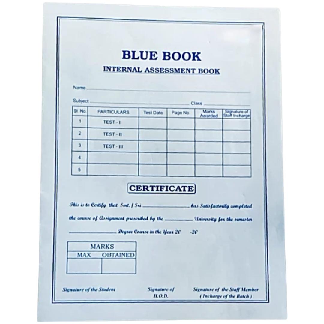 CUBIC Blue Book Internal Assessment Exam Book | 20 & 40 Pages | Pack of 1