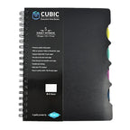 Cubic 5 Subject Notebook | 300 Pages B5 Ruled Spiral with Dividers