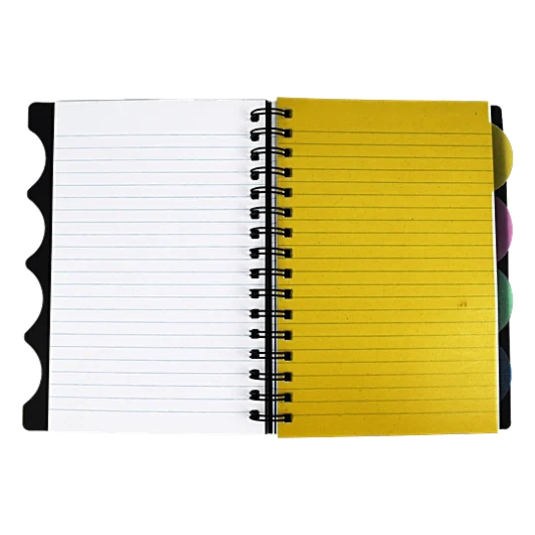 Cubic 5 Subject Notebook | 300 Pages B5 Ruled Spiral with Dividers