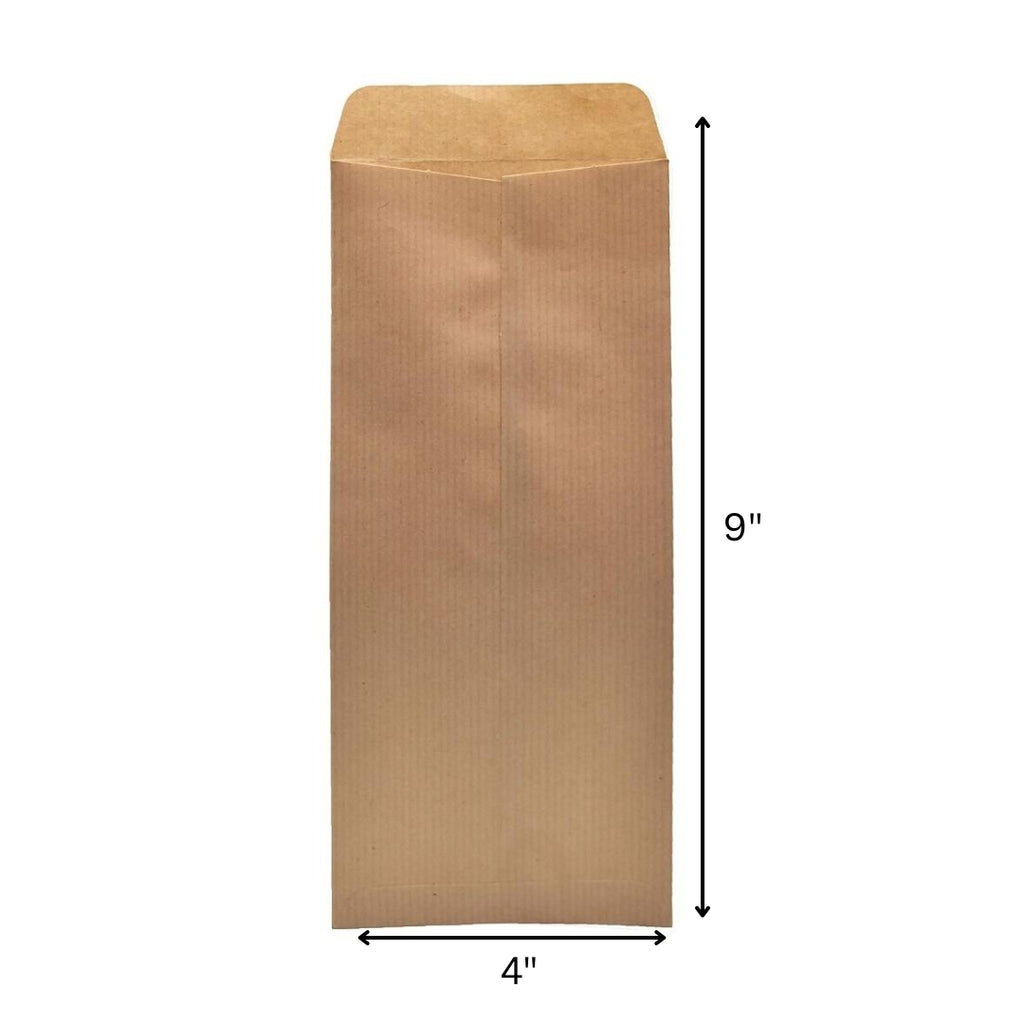 CUBIC Brown Window Envelopes 9x4, Pack of 200 for Office Use