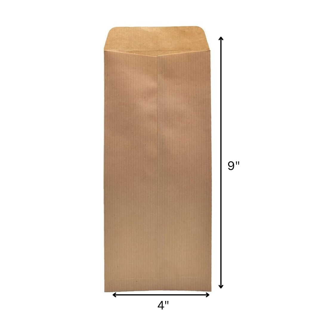 CUBIC Brown Window Envelopes 9x4, Pack of 200 for Office Use
