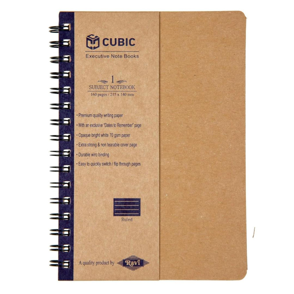 CUBIC A5 Eco Wiro Notebook | 1 Subject | 160 Pages