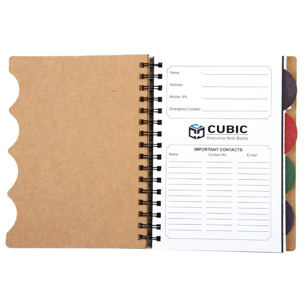CUBIC A5 Eco Wiro Notebook | 5 Subject | 300 Pages