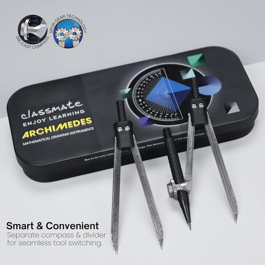 Classmate Archimedes Geometry Box | Precision Mathematical Instrument Set