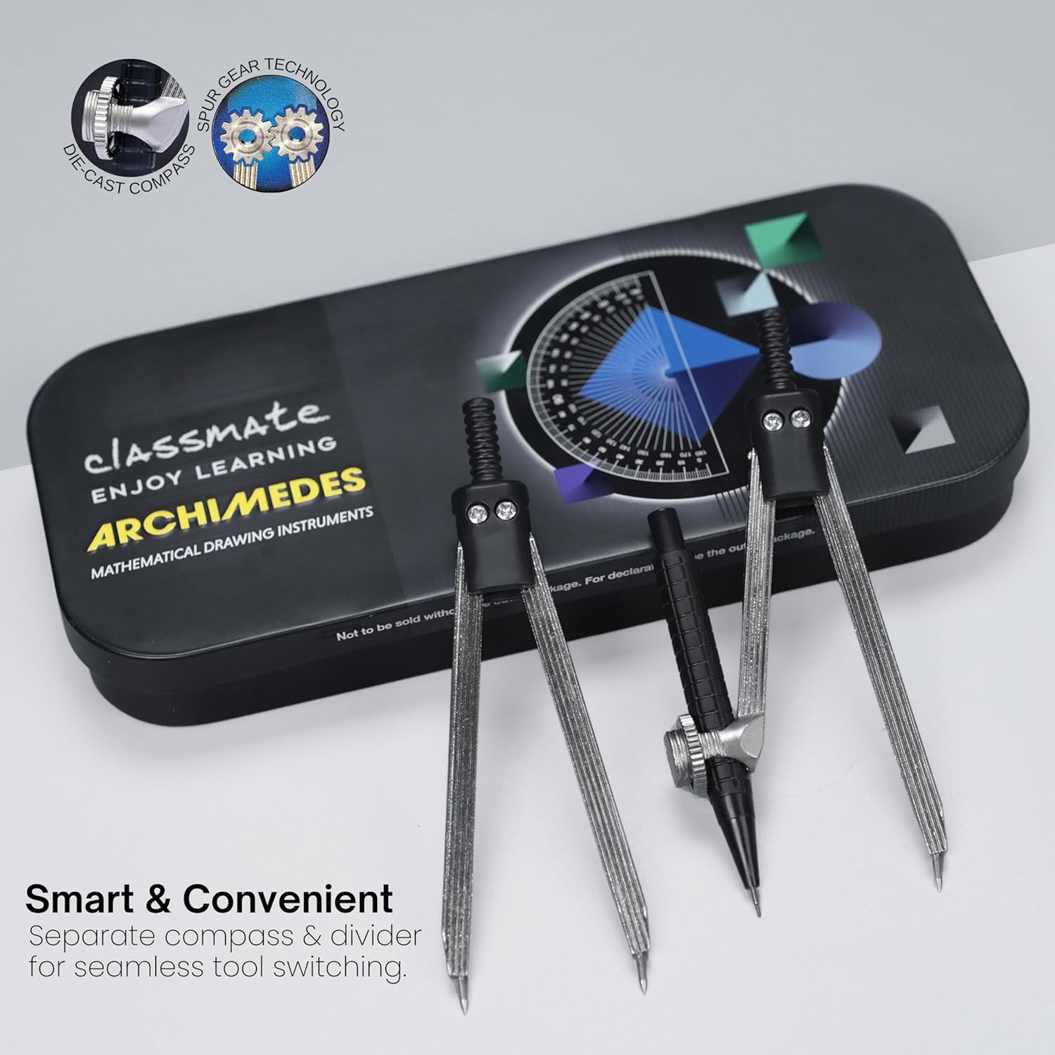 Classmate Archimedes Geometry Box | Precision Mathematical Instrument Set