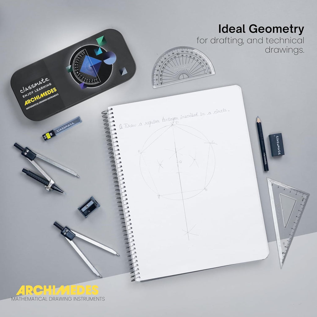 Classmate Archimedes Geometry Box | Precision Mathematical Instrument Set