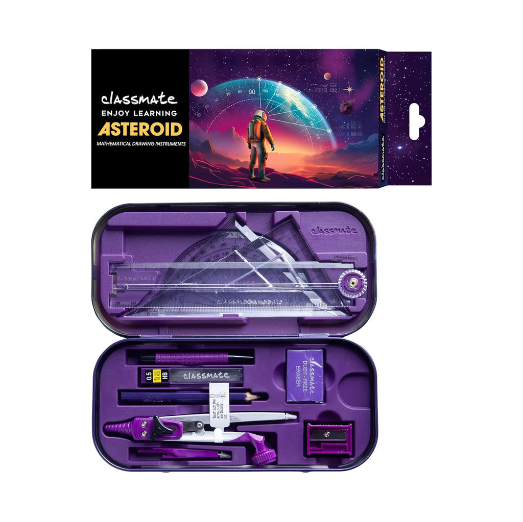 Classmate Asteroid Geometry Box | Advanced Mathematical Instrument Set
