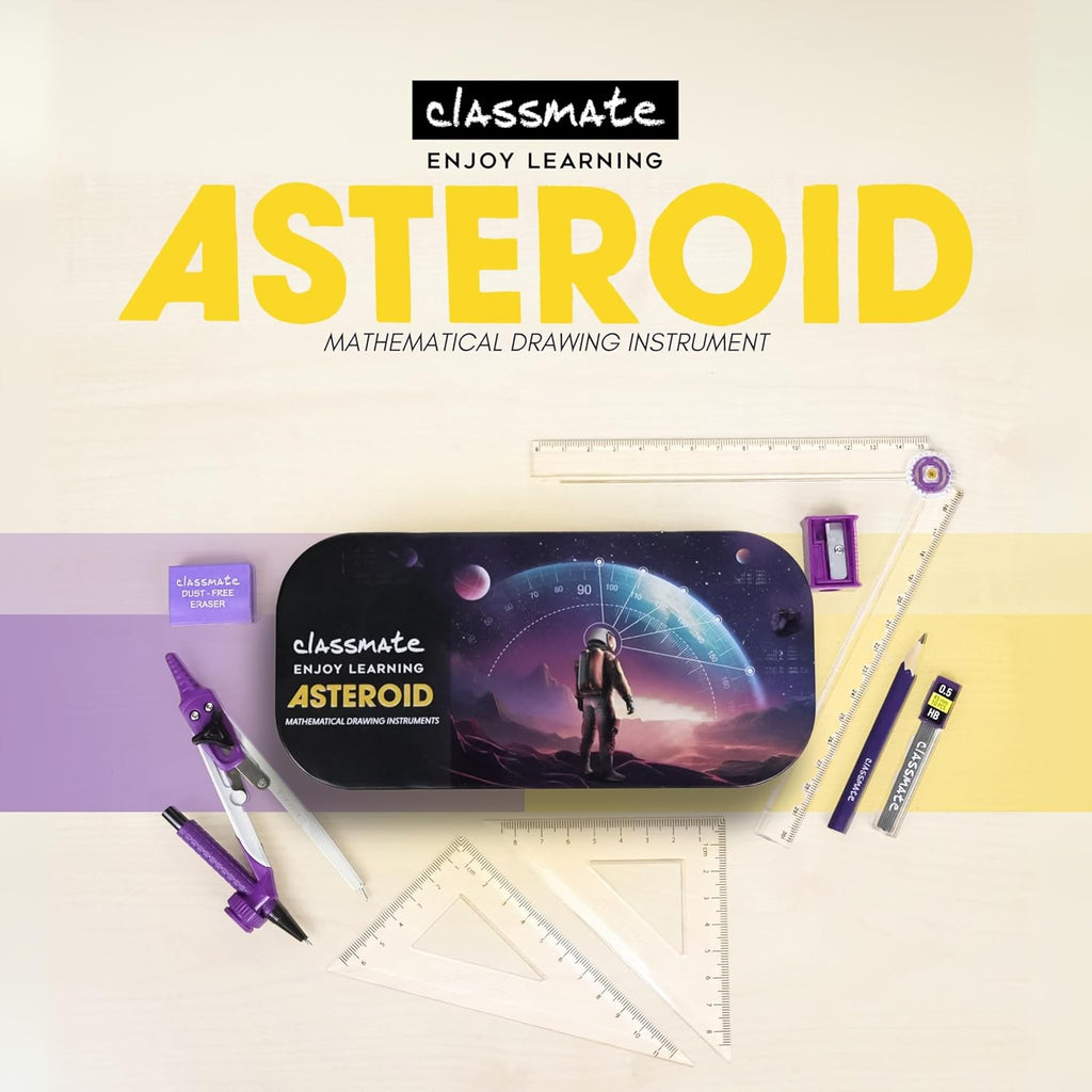Classmate Asteroid Geometry Box | Advanced Mathematical Instrument Set