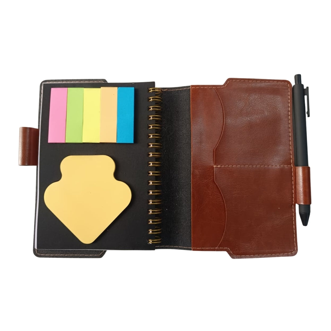CUBIC B5 Leatherette Spiral Diary Gift Set with Pen & Sticky Notes