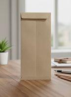 CUBIC Brown Window Envelopes 9x4, Pack of 200 for Office Use