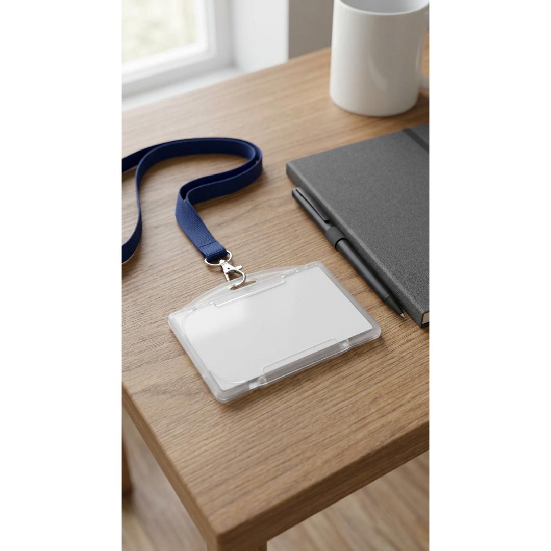 CUBIC Horizontal Transparent ID Card Holder | Pack of 1