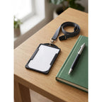 CUBIC Black Vertical ID Card Holder with Hook | Pack of 1