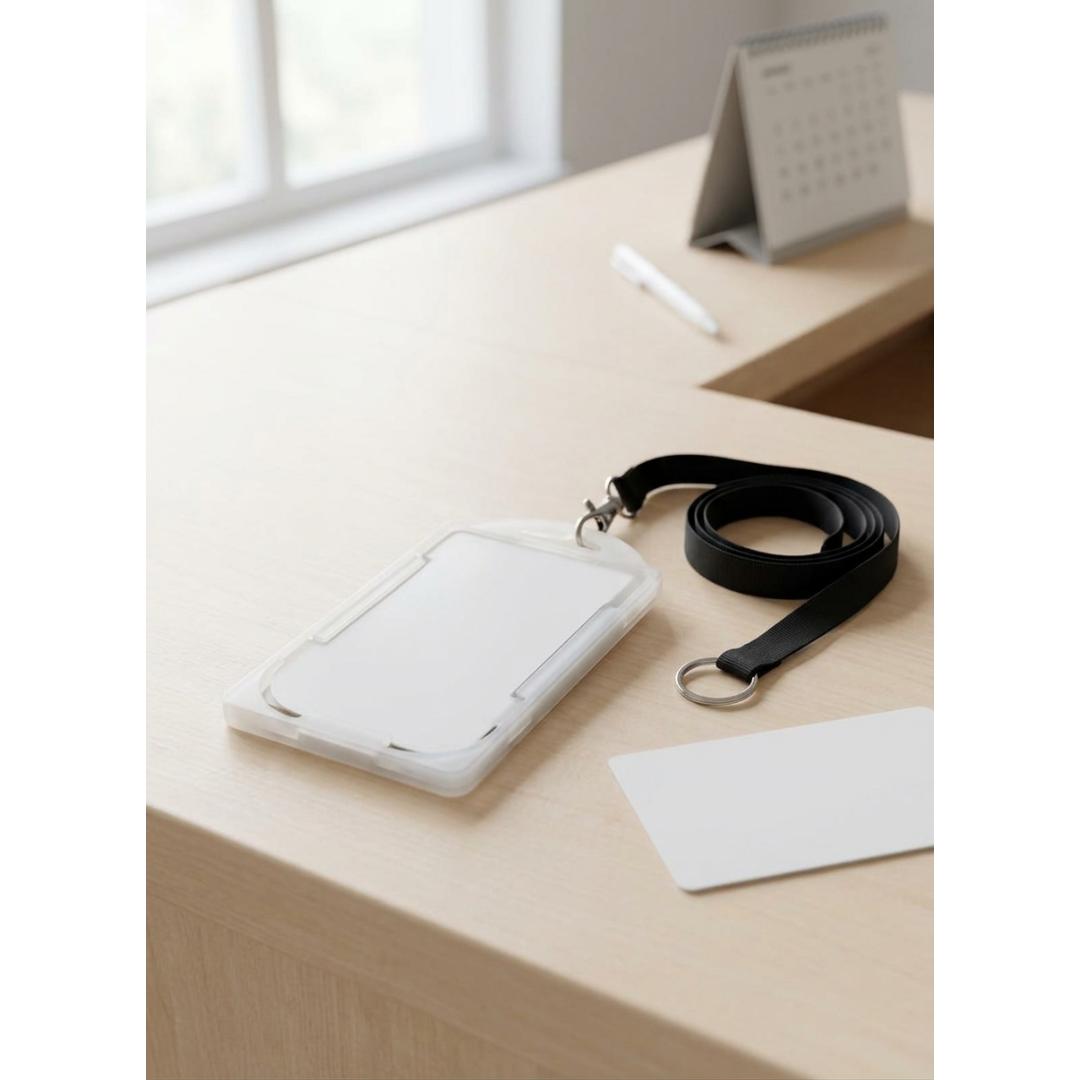 CUBIC Vertical Transparent ID Card Holder | Pack of 1