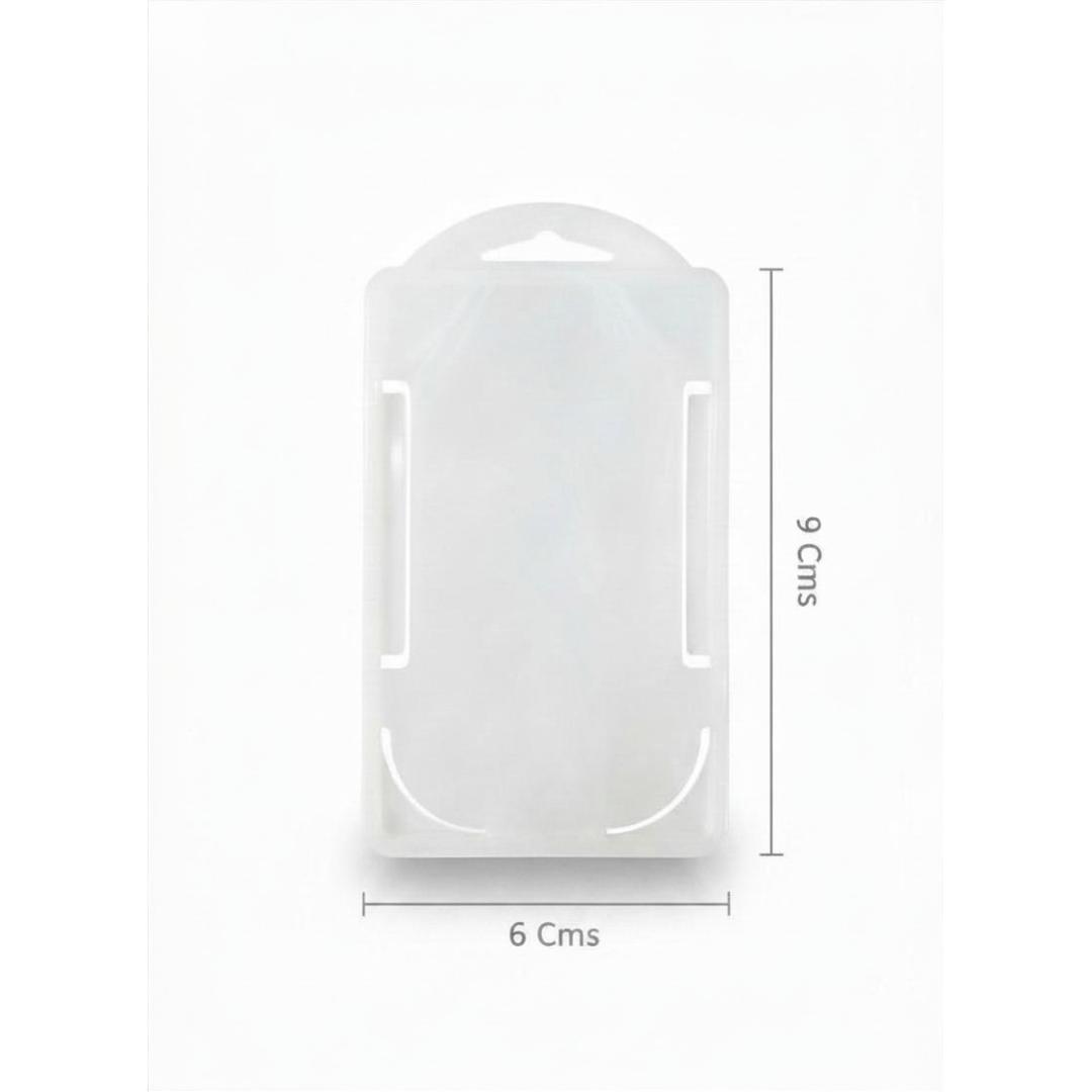 CUBIC Vertical Transparent ID Card Holder | Pack of 1