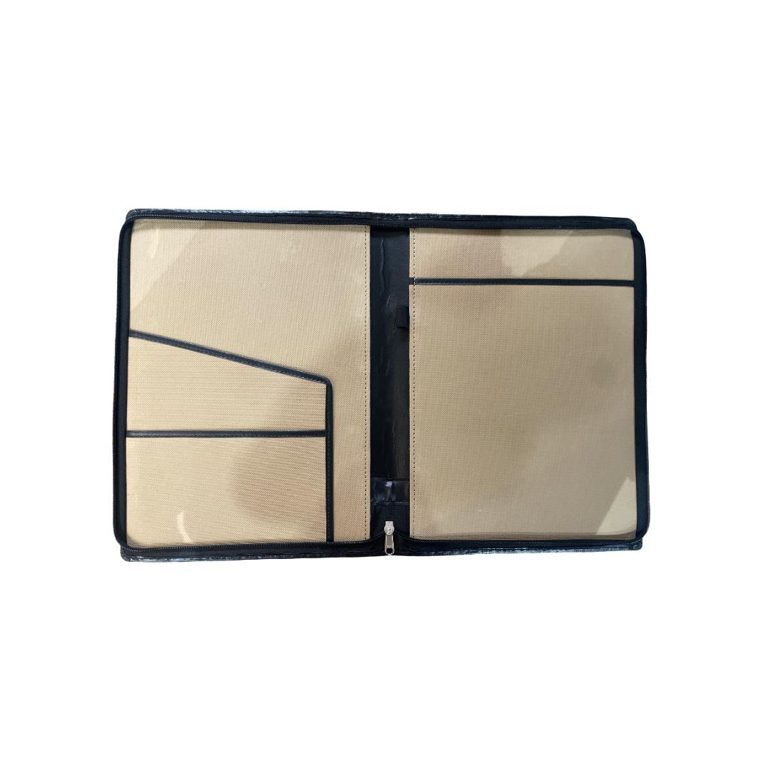 Cubic Conference Folder with Zip | Professional Document Organizer