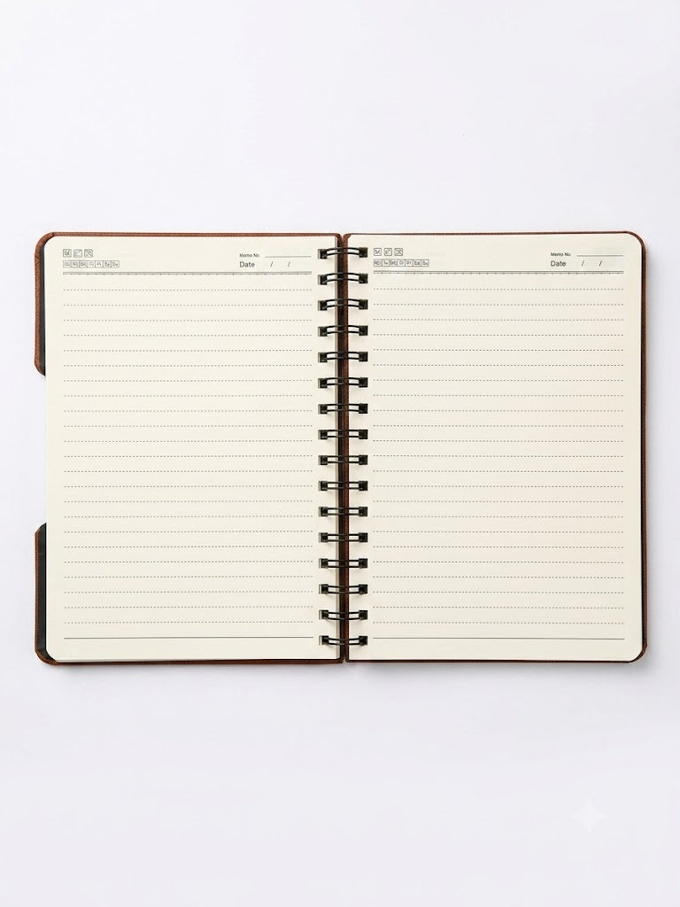 CUBIC Premium PU Leatherette Wiro Journal | 160 Pages | Page Flags