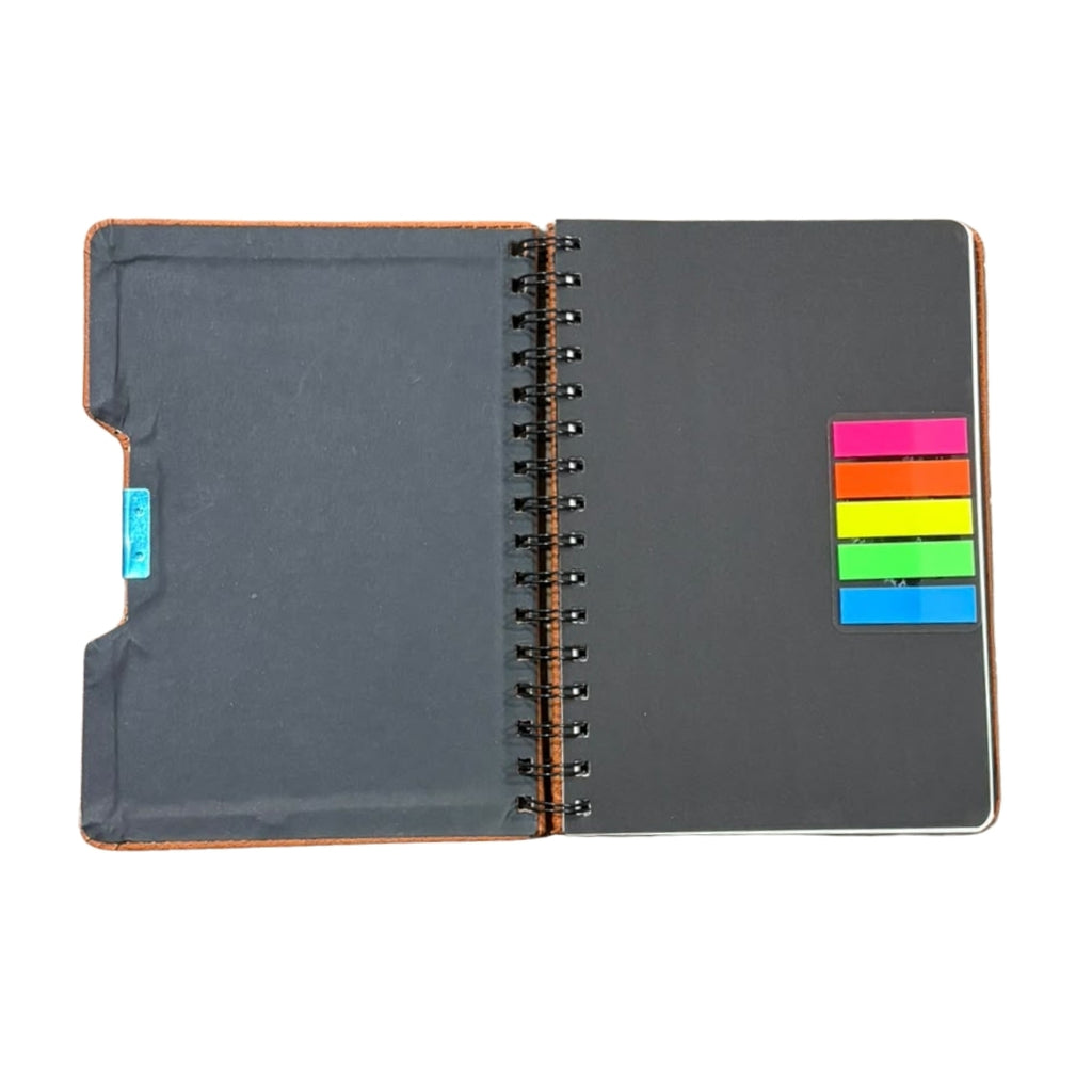 CUBIC Premium PU Leatherette Wiro Journal | 160 Pages | Page Flags