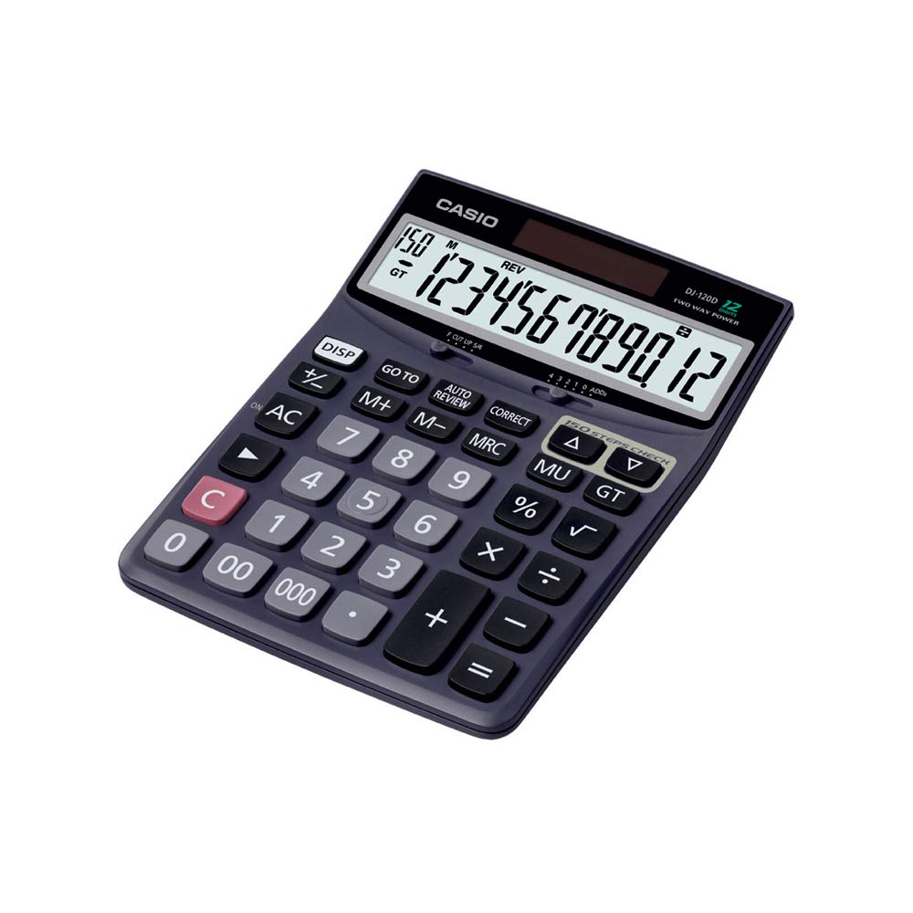 Casio DJ-120D Desktop Calculator | 12 Digit | 150 Steps Check