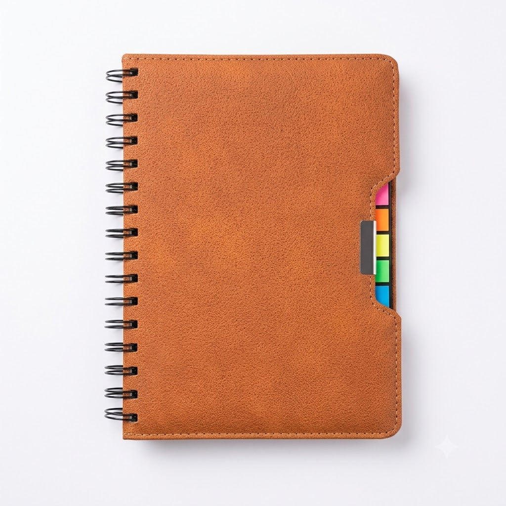 CUBIC Premium PU Leatherette Wiro Journal | 160 Pages | Page Flags