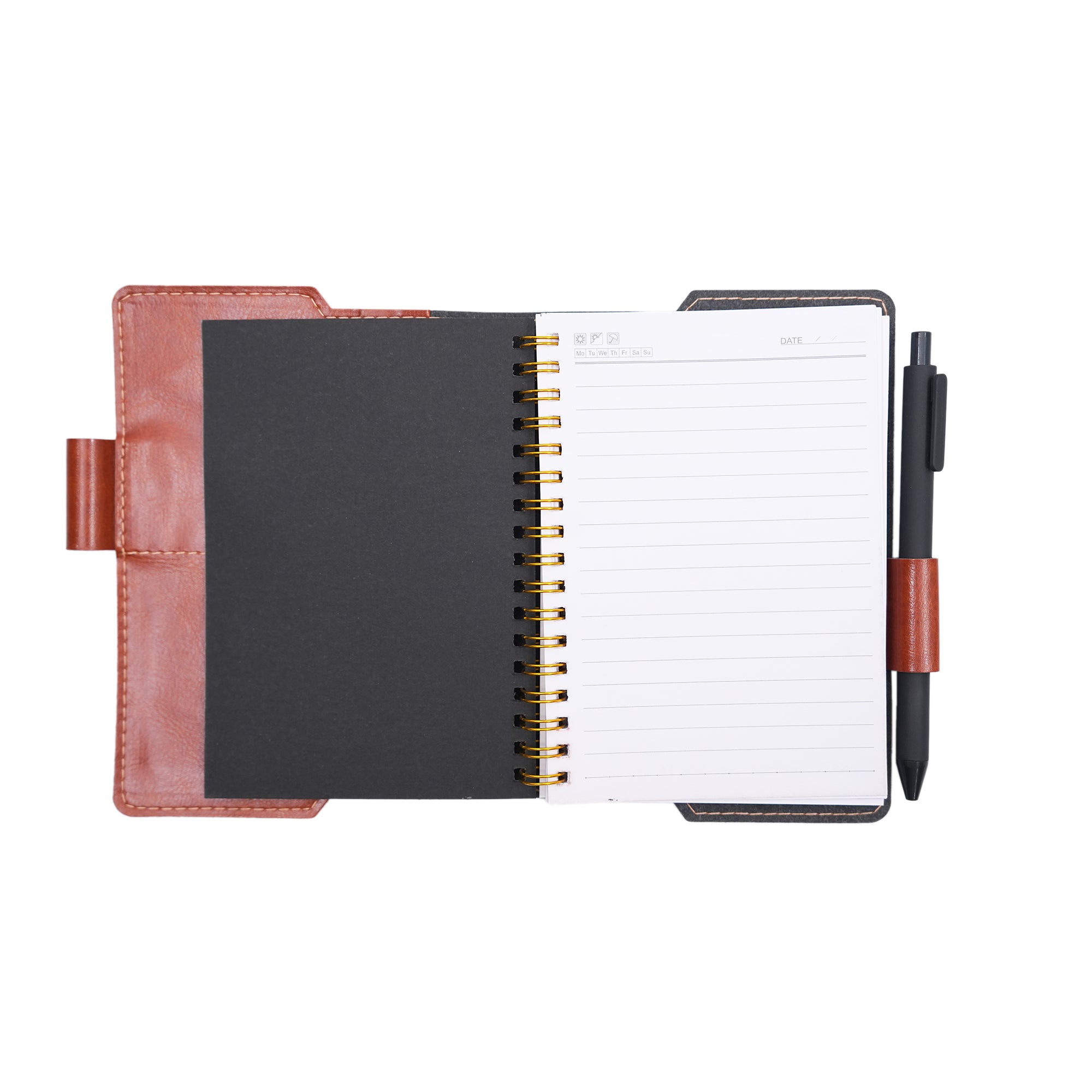 CUBIC B5 Leatherette Spiral Diary Gift Set with Pen & Sticky Notes