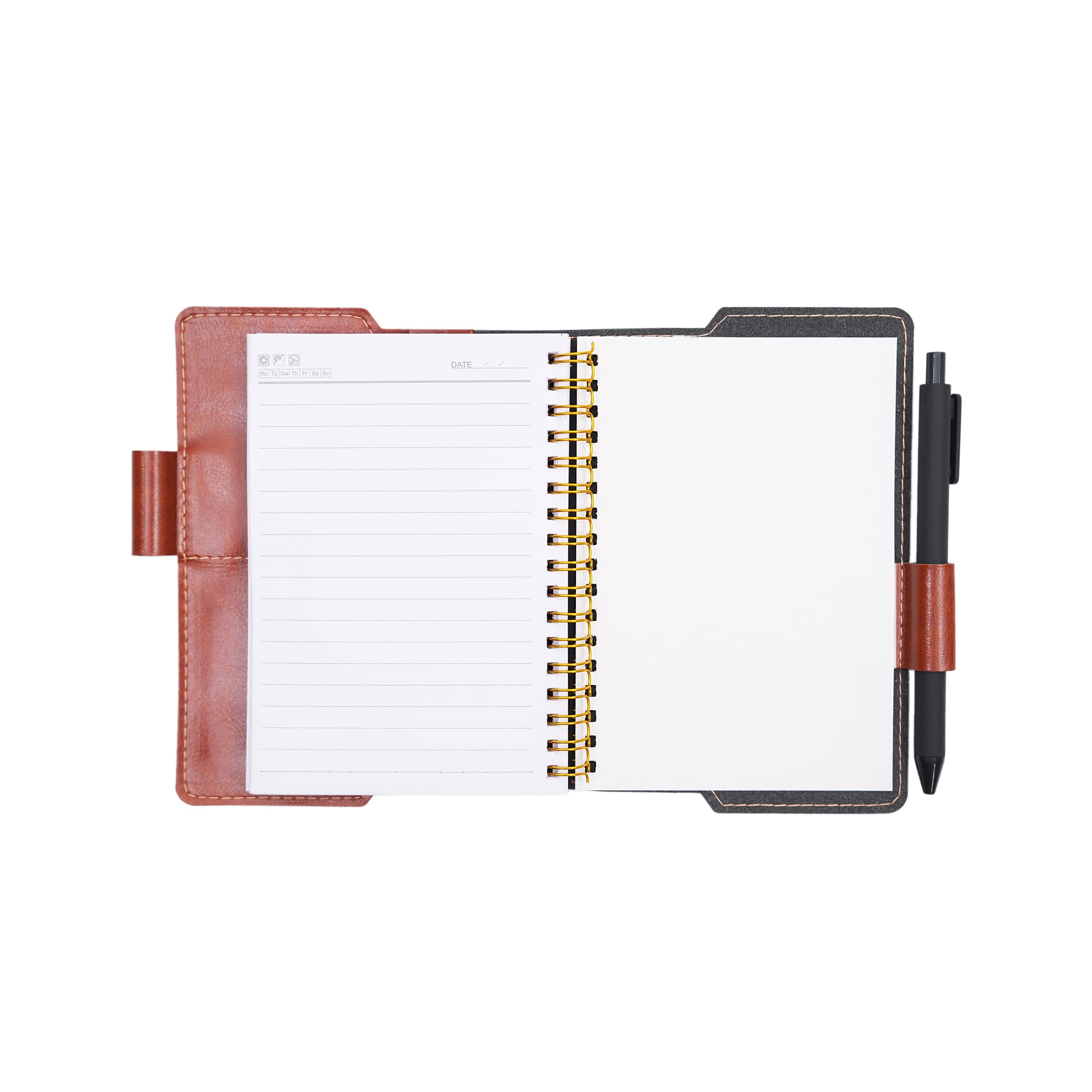 CUBIC B5 Leatherette Spiral Diary Gift Set with Pen & Sticky Notes