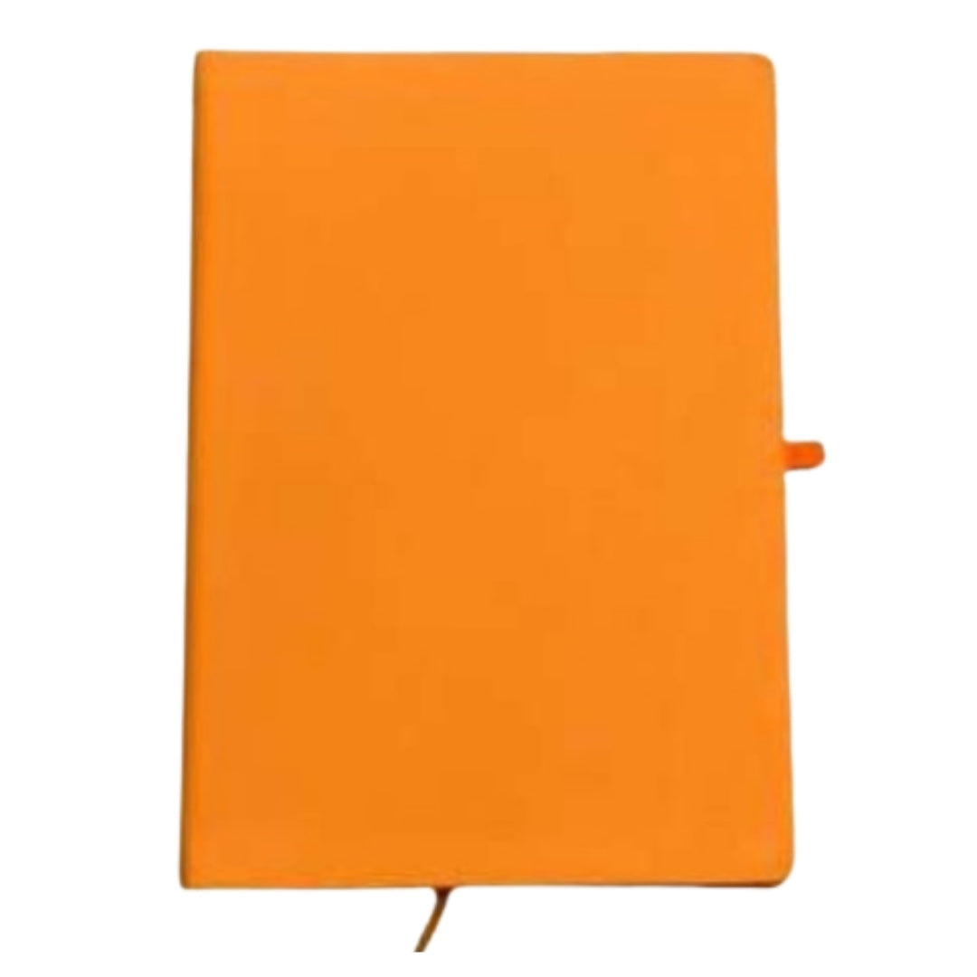 Cubic Elite Malai Finish Notebook | Premium Hardbound Journal for Daily Notes | Orange
