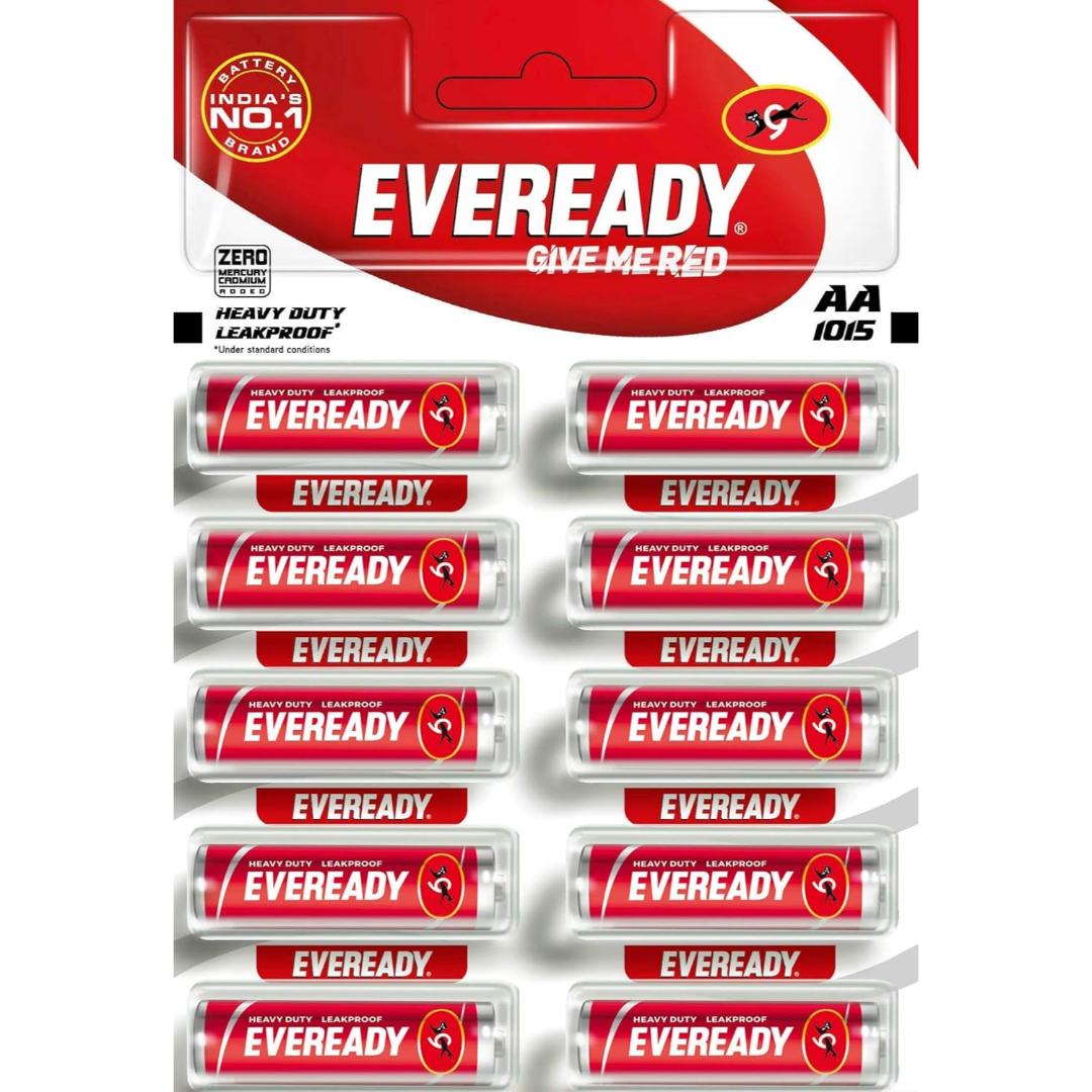 Eveready AA (1015) Alkaline Batteries | 1.5V | Pack of 10
