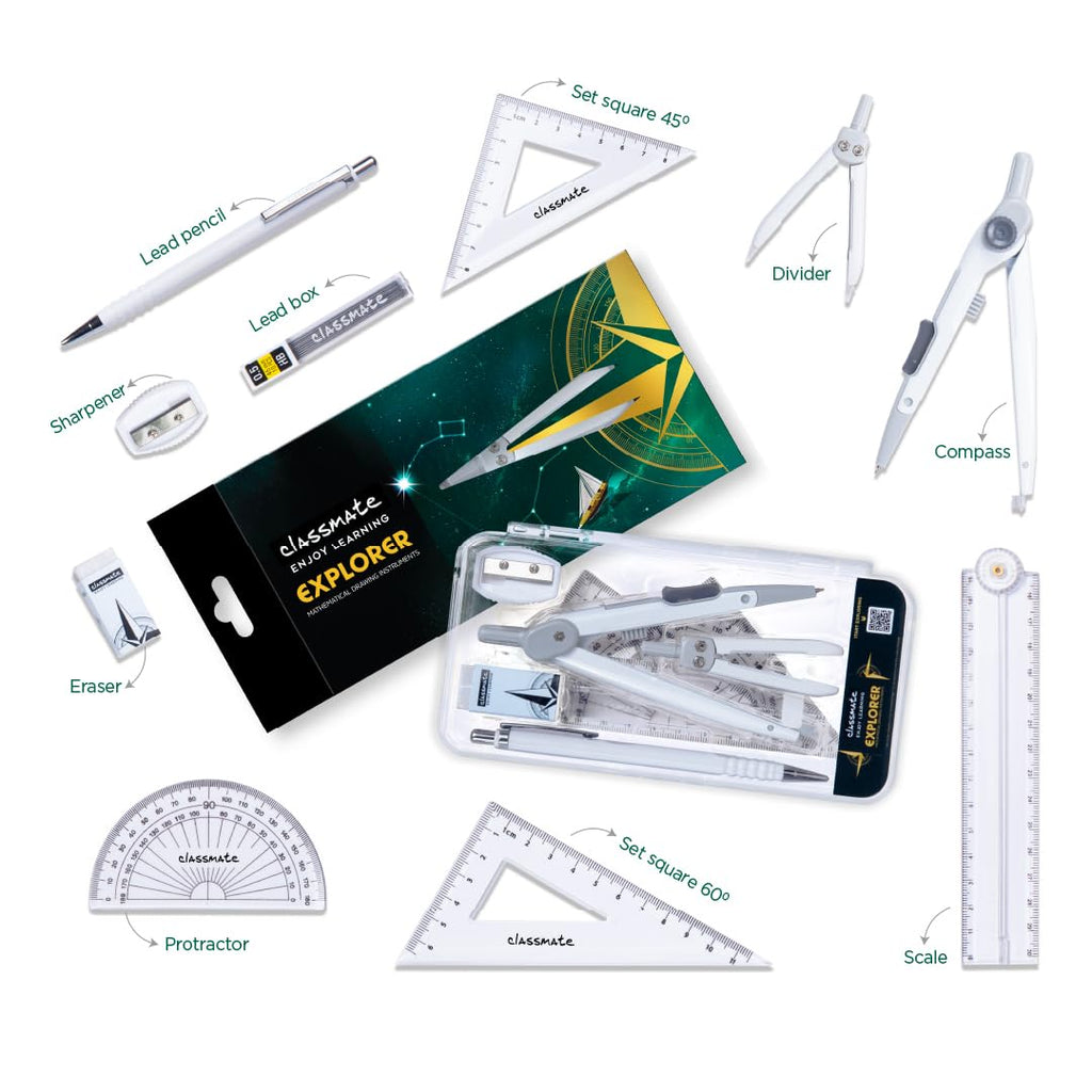 Classmate Explorer Geometry Box | Advanced Mathematical Instrument Set