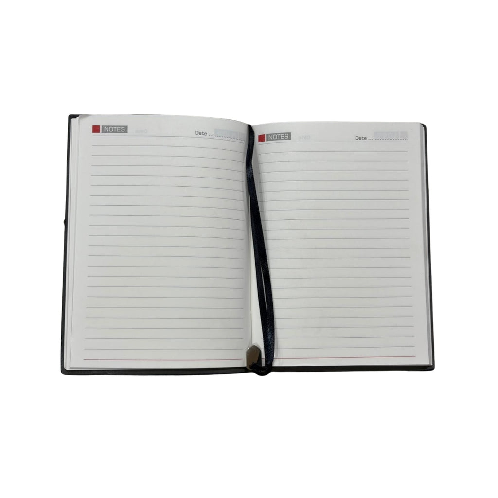 CUBIC Flexi Notebook with Metal Patch | Two-Tone Ribbed Cover