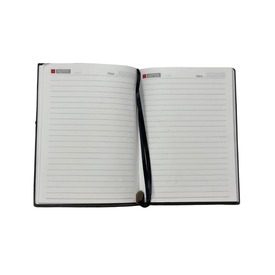 CUBIC Flexi Notebook with Metal Patch | Two-Tone Ribbed Cover