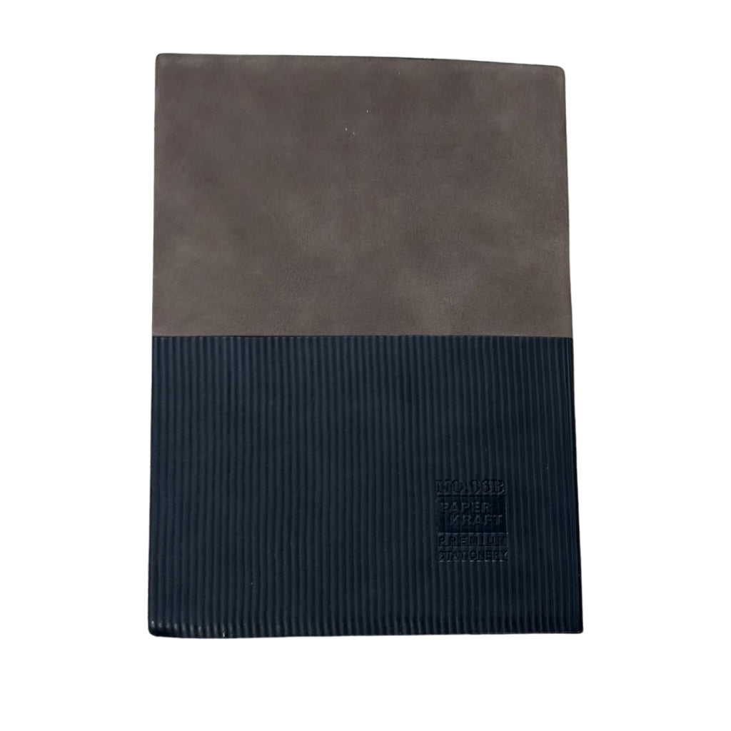 CUBIC Flexi Notebook with Metal Patch | Two-Tone Ribbed Cover
