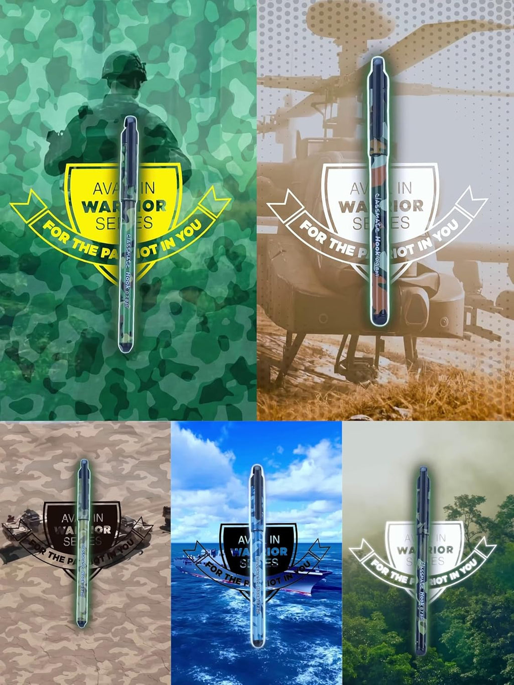 Classmate Hook Ball Warrior Series Pens | Blue Pens Pack Of 10's Box