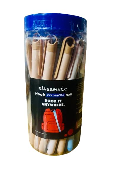 Classmate Hook Ball Colourfest Pens | Smooth Writing Blue Ball Pens