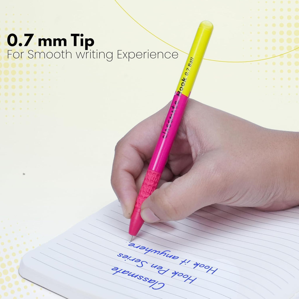 Classmate Hook Ball Play Series Pens | Smooth Writing Pens Blue Pack of 10's Box