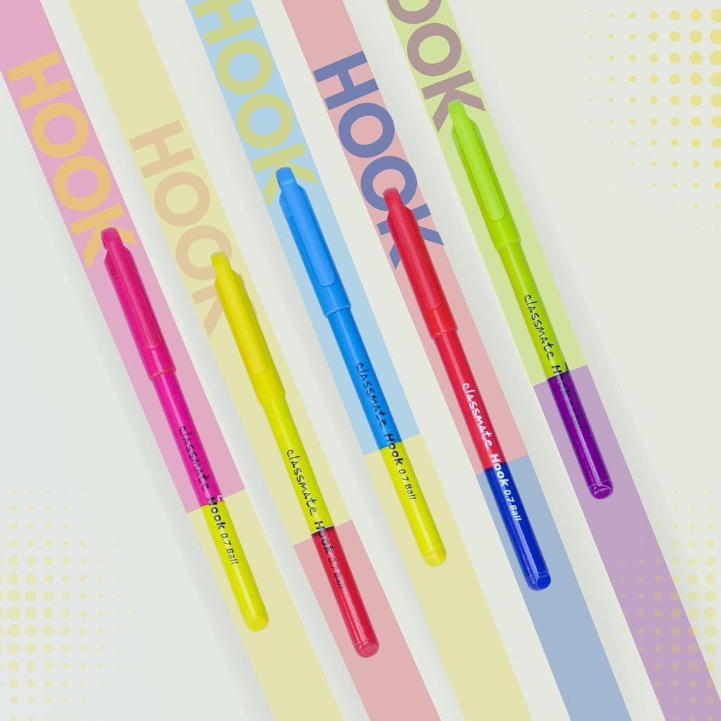 Classmate Hook Ball Play Series Pens | Smooth Writing Pens Blue Pack of 10's Box