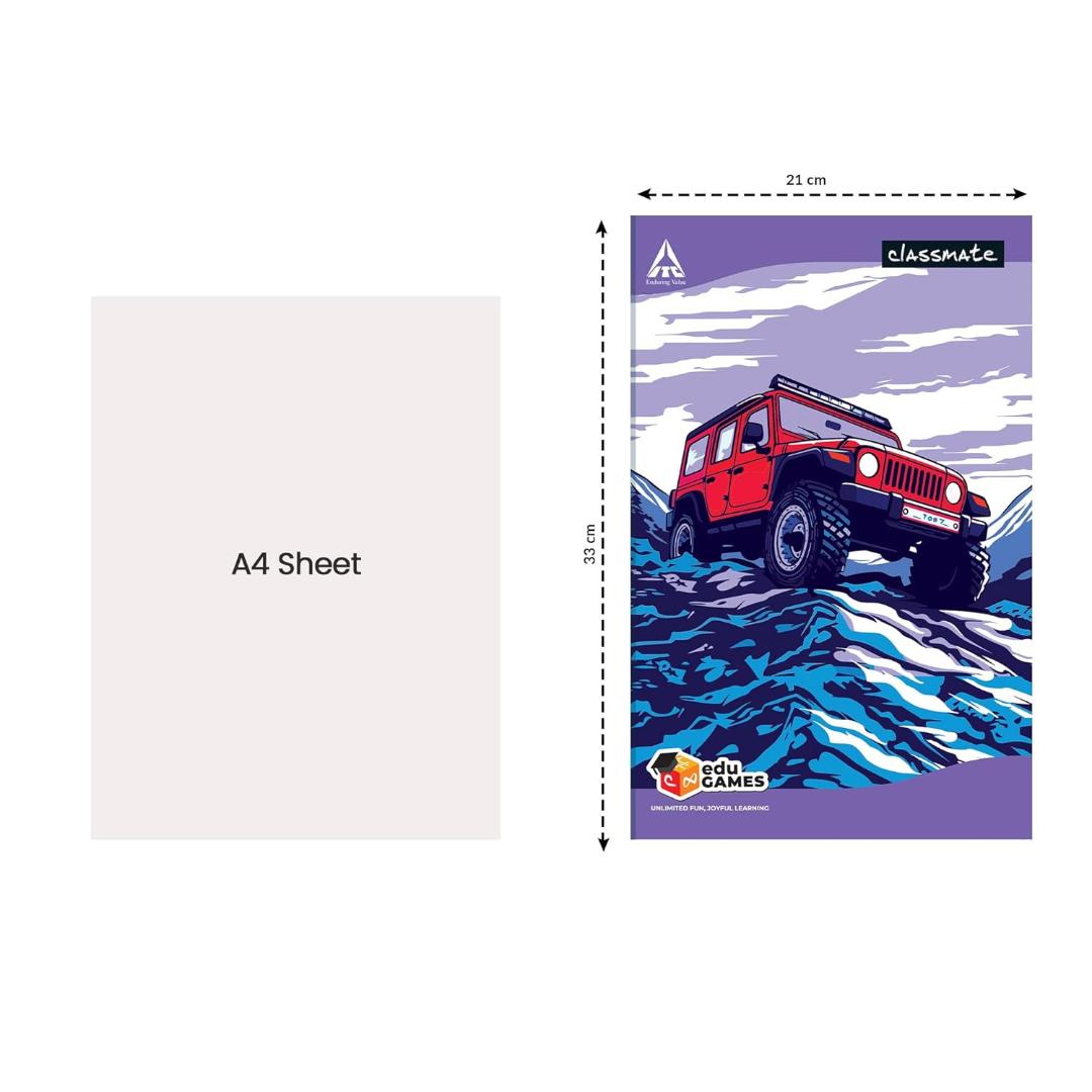 Classmate Longbook | Unruled | Soft Cover | 330 × 210 mm