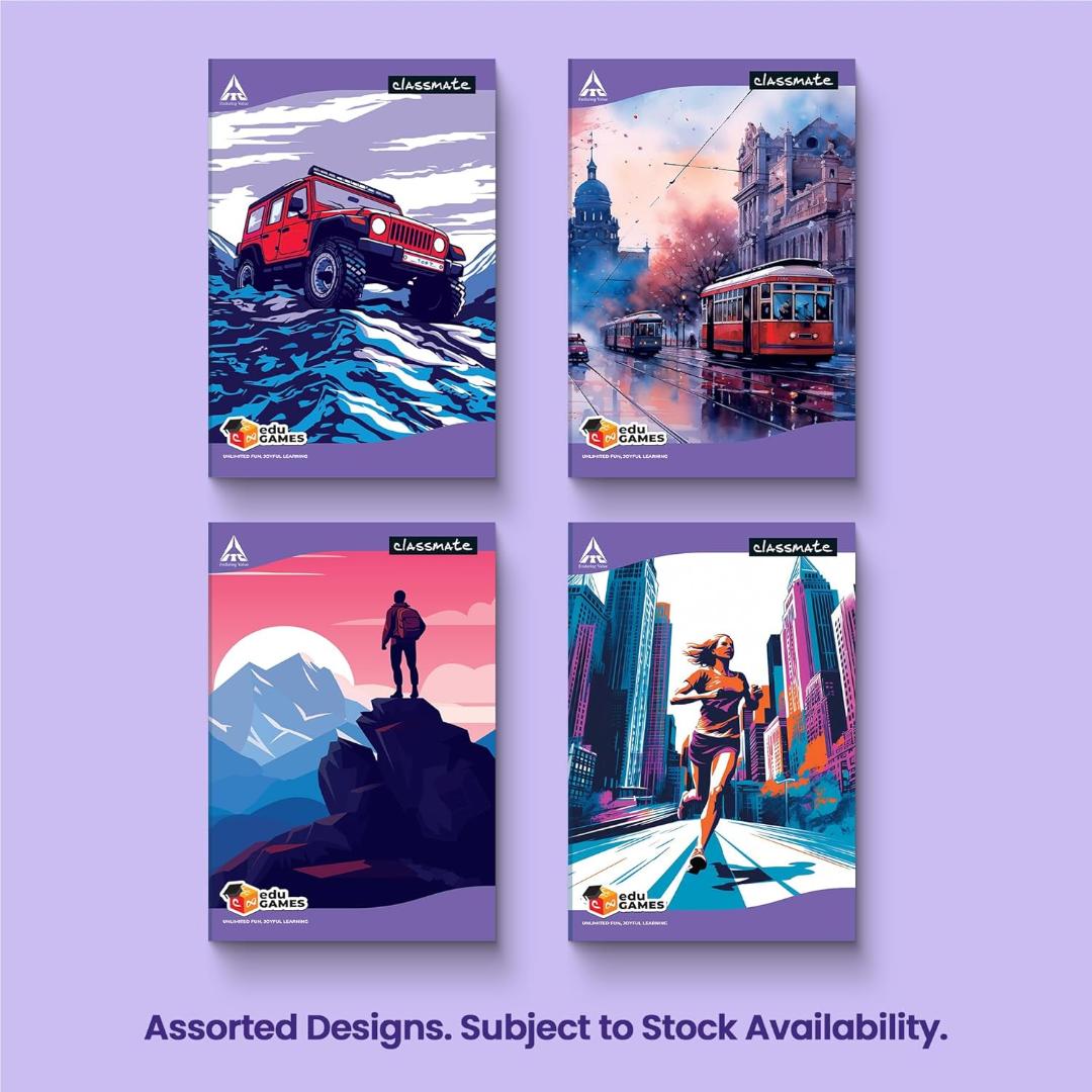 Classmate Longbook | Unruled | Hard Cover | 297 × 210 mm | 160Pages