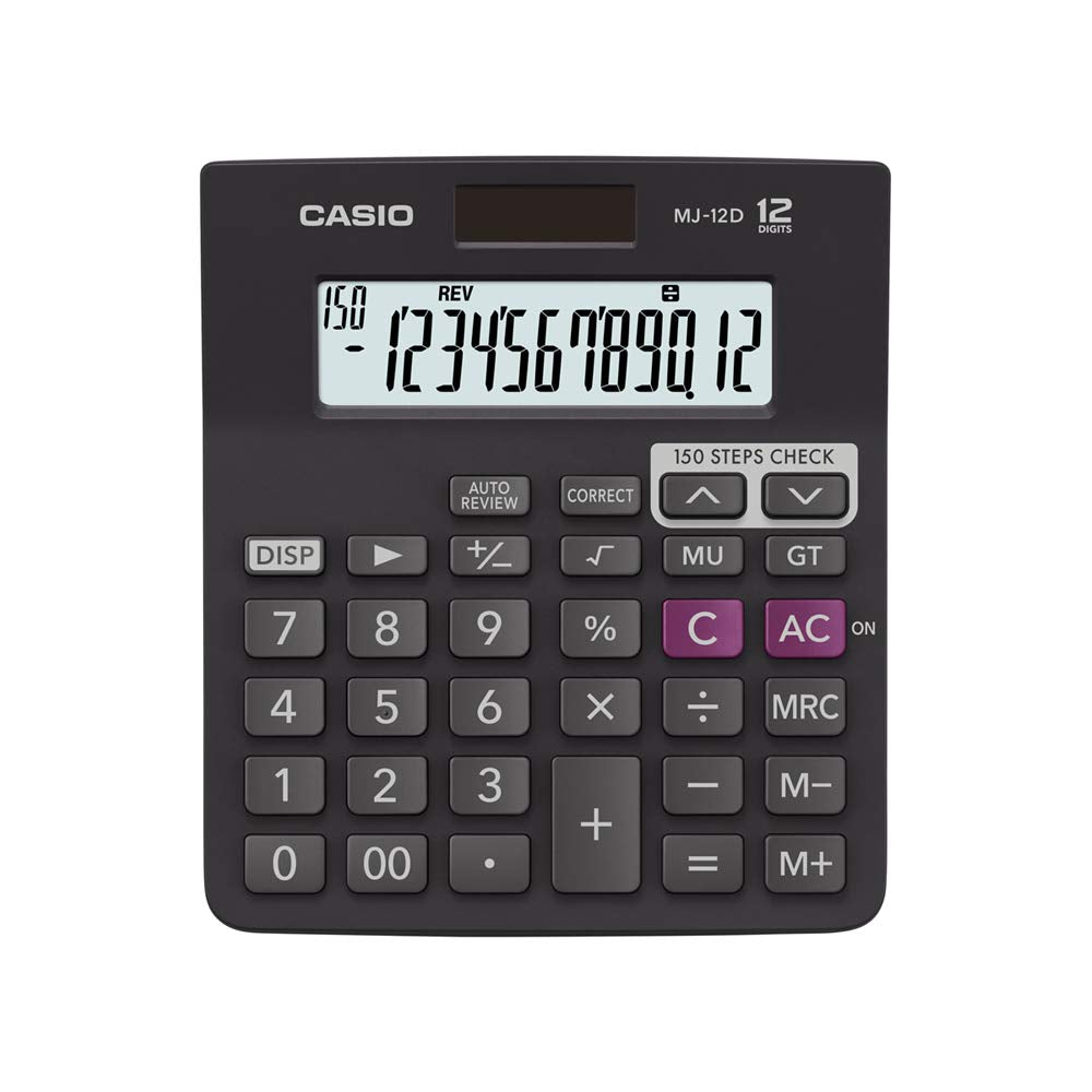 Casio MJ-12D Desktop Calculator | 12 Digit | 150 Steps Check & Correct